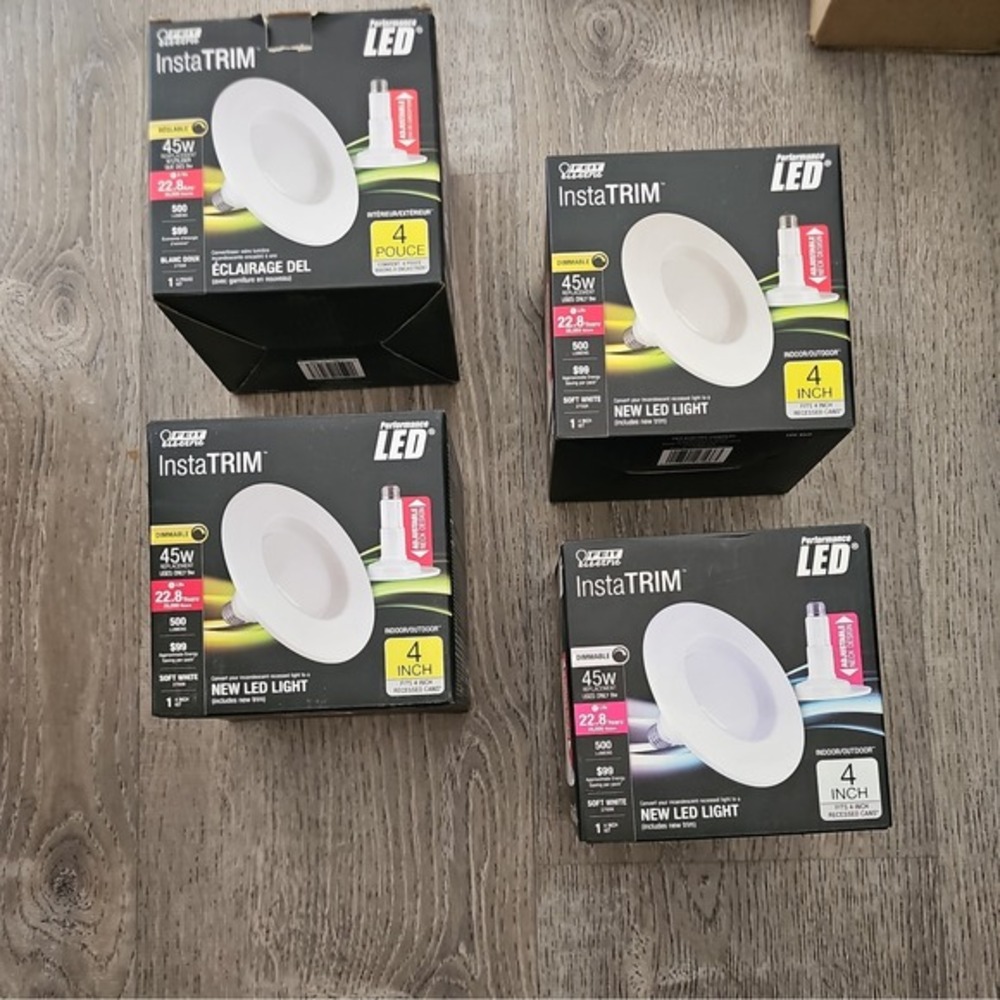 Feit Electric InstaTrim 4 inch LED‎ Recessed Light 45W Dimmable Soft White